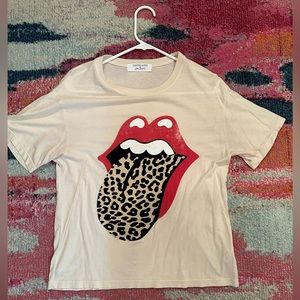 Daydreamer by Free People Graphic Tee Size S Rolling Stones Inspired